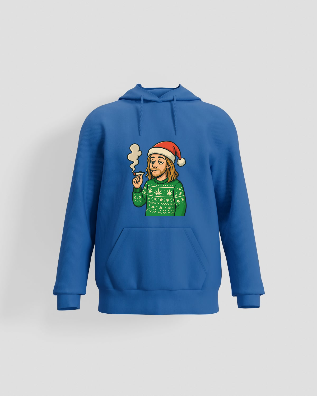 Bearded Santa Smoking Holiday Sweatshirt