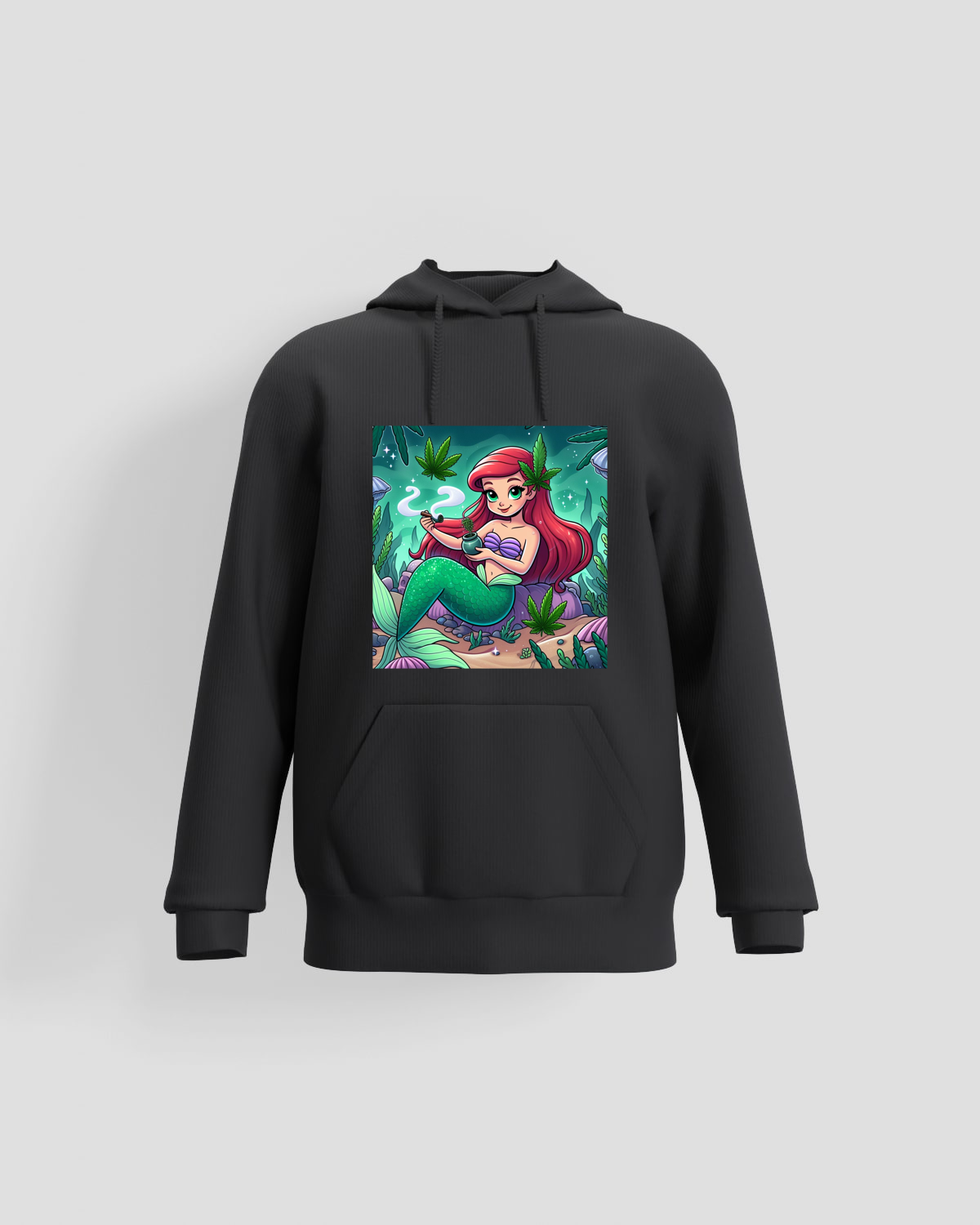 Hoodie, customizable, 80% cotton, Black