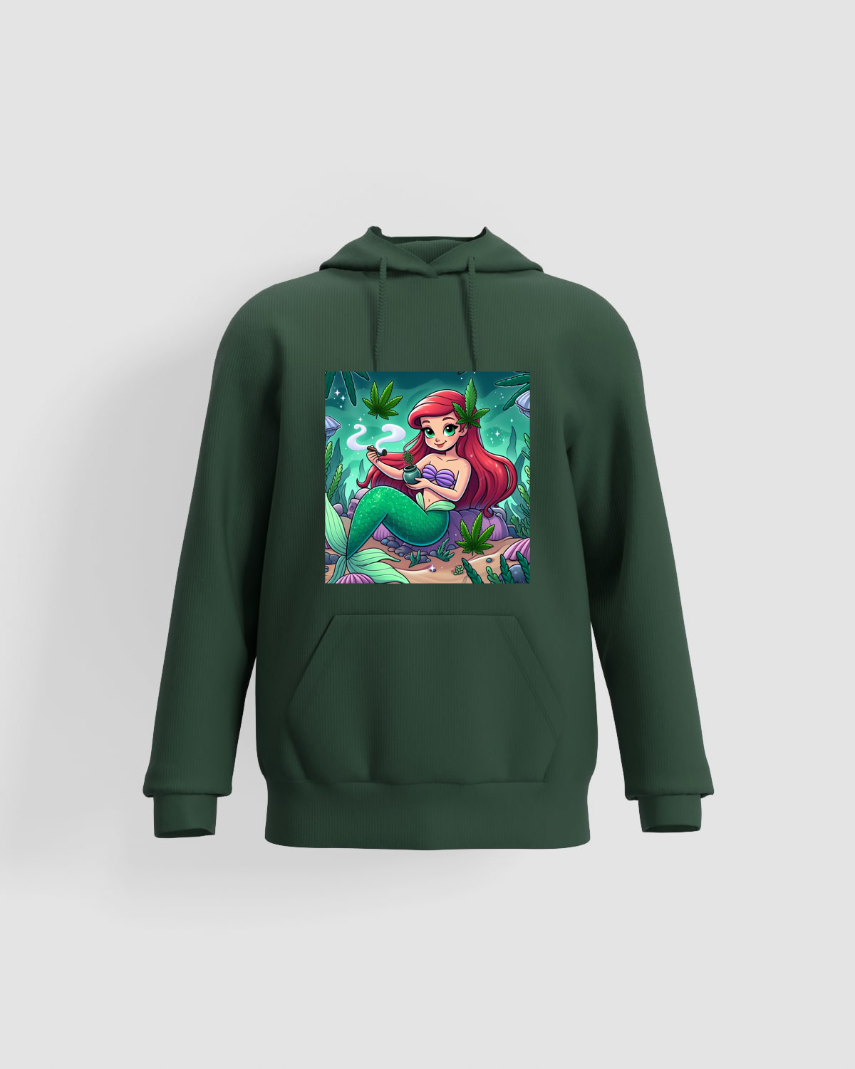 Hoodie, customizable, 80% cotton, Green