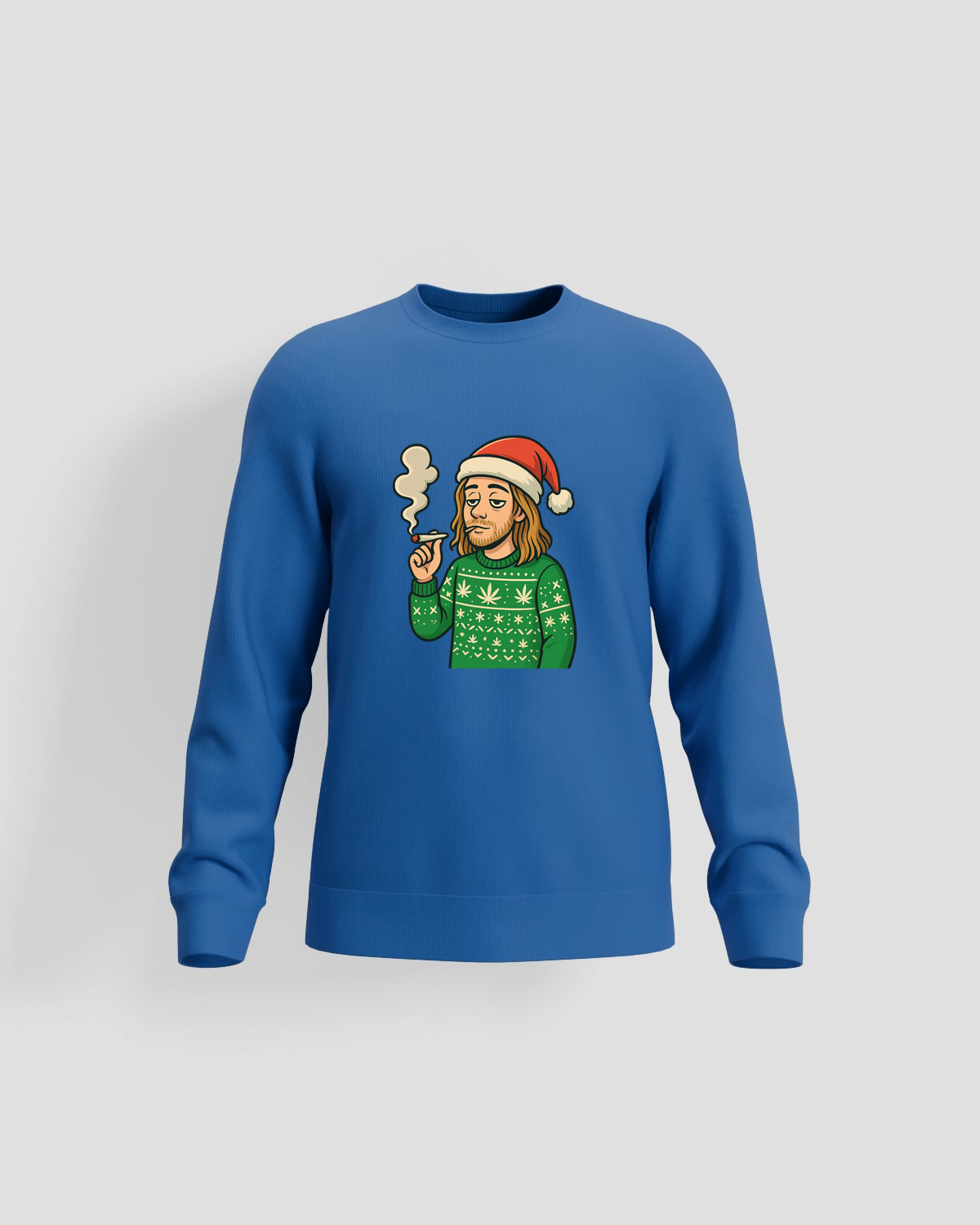 SWEATSHIRT: Bearded Santa Smoking Christmas Vibe