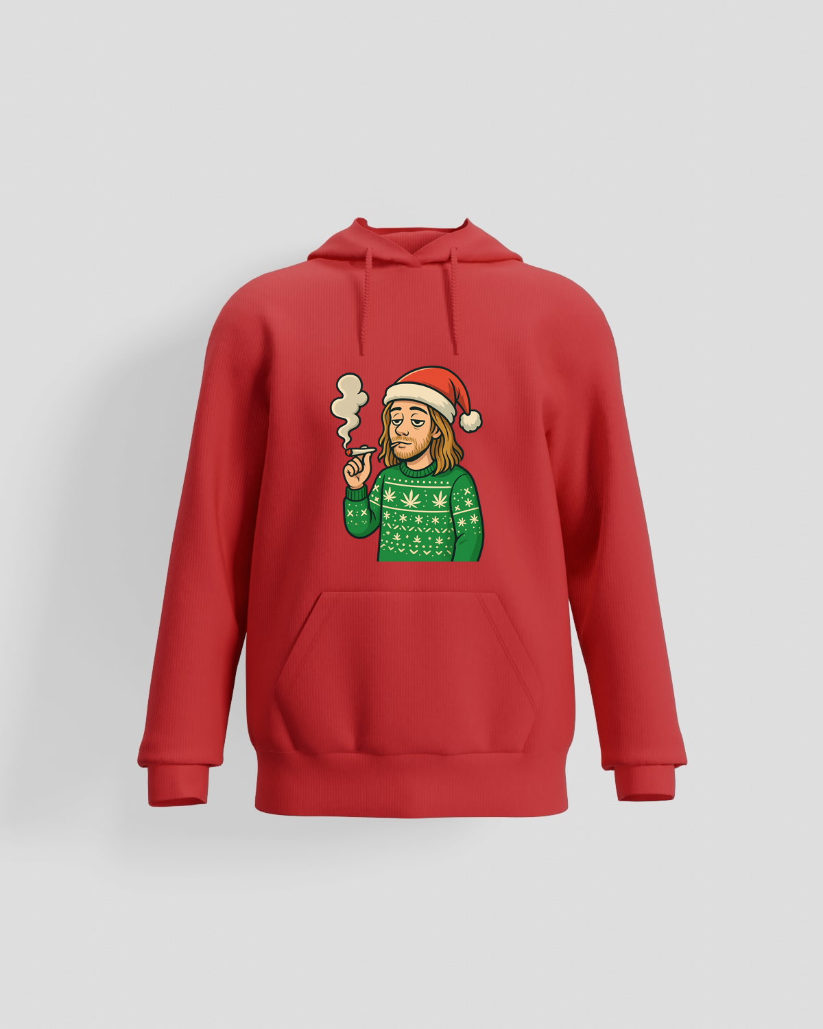 Bearded Santa Smokes Holiday Sweatshirt 0