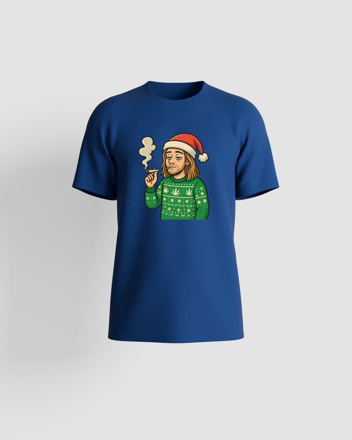 T-SHIRTS: Bearded Santa Smoking Christmas