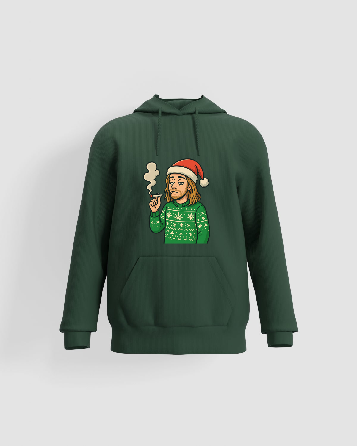 Bearded Santa Smokes Holiday Sweatshirt