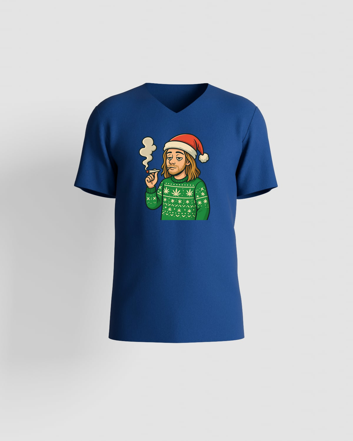 Bearded Santa Smokes Holiday T-SHIRTS 0