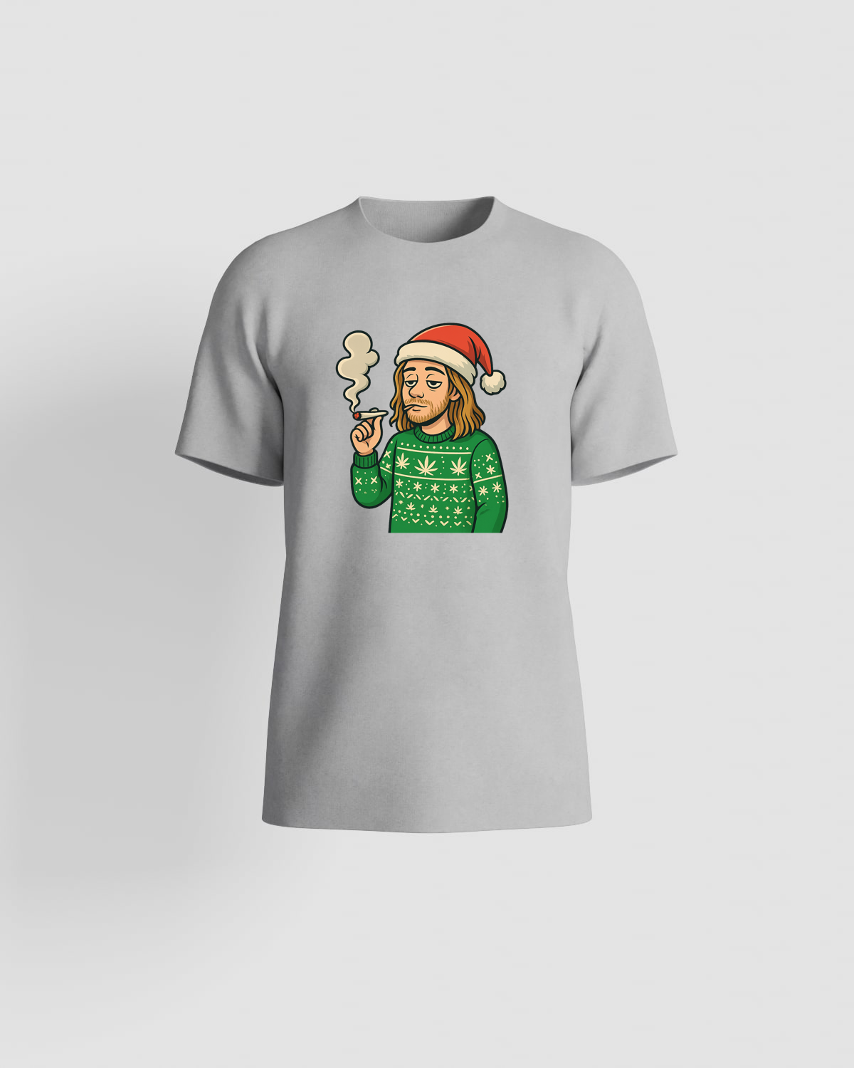 Bearded Santa Smokes Holiday T-SHIRTS