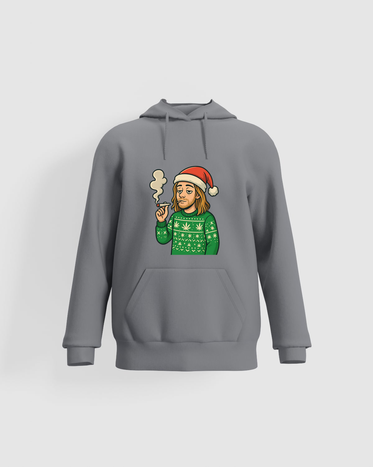 Bearded Santa Smoking Christmas Sweatshirt