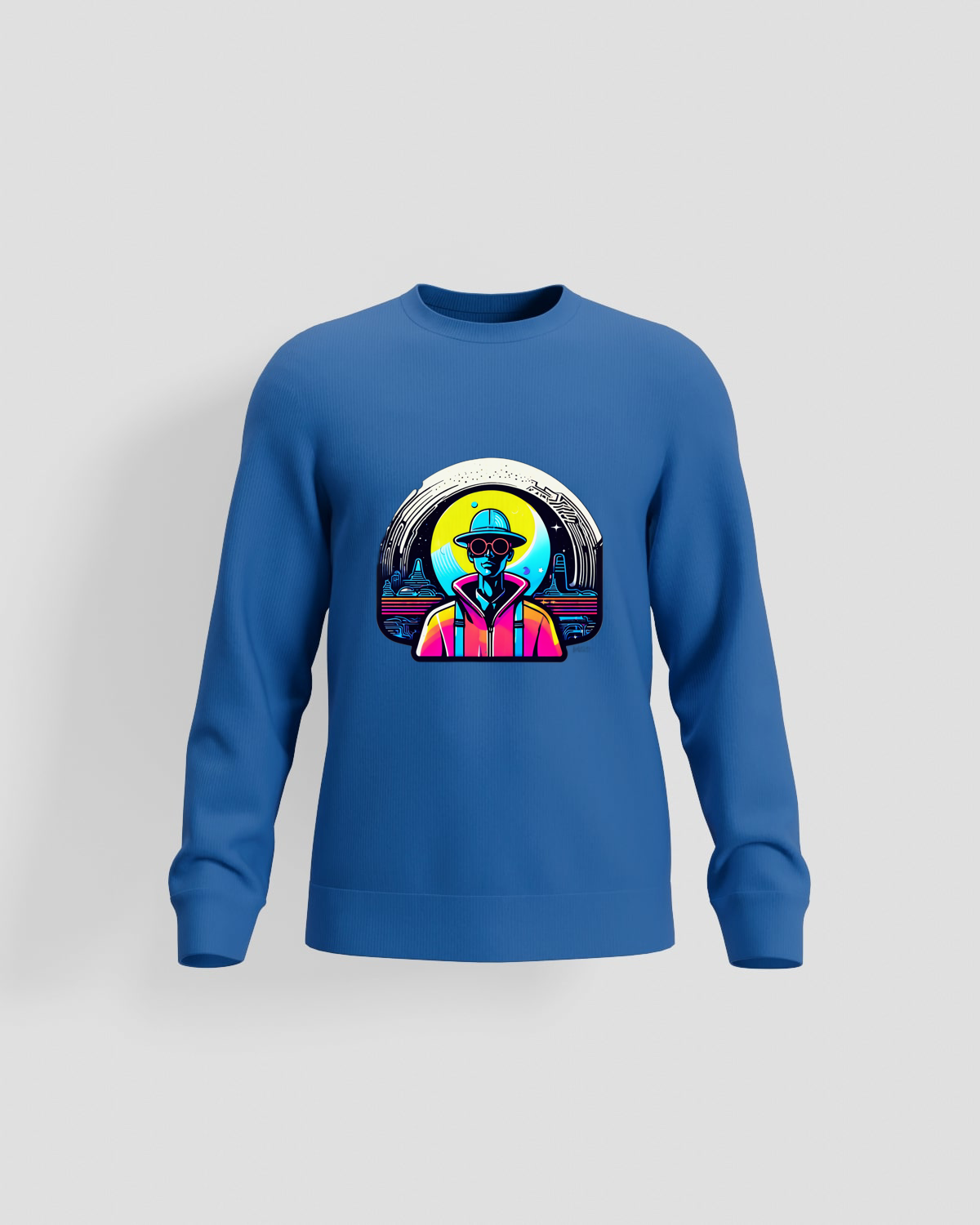 Hoodie, customizable, 80% cotton, Blue