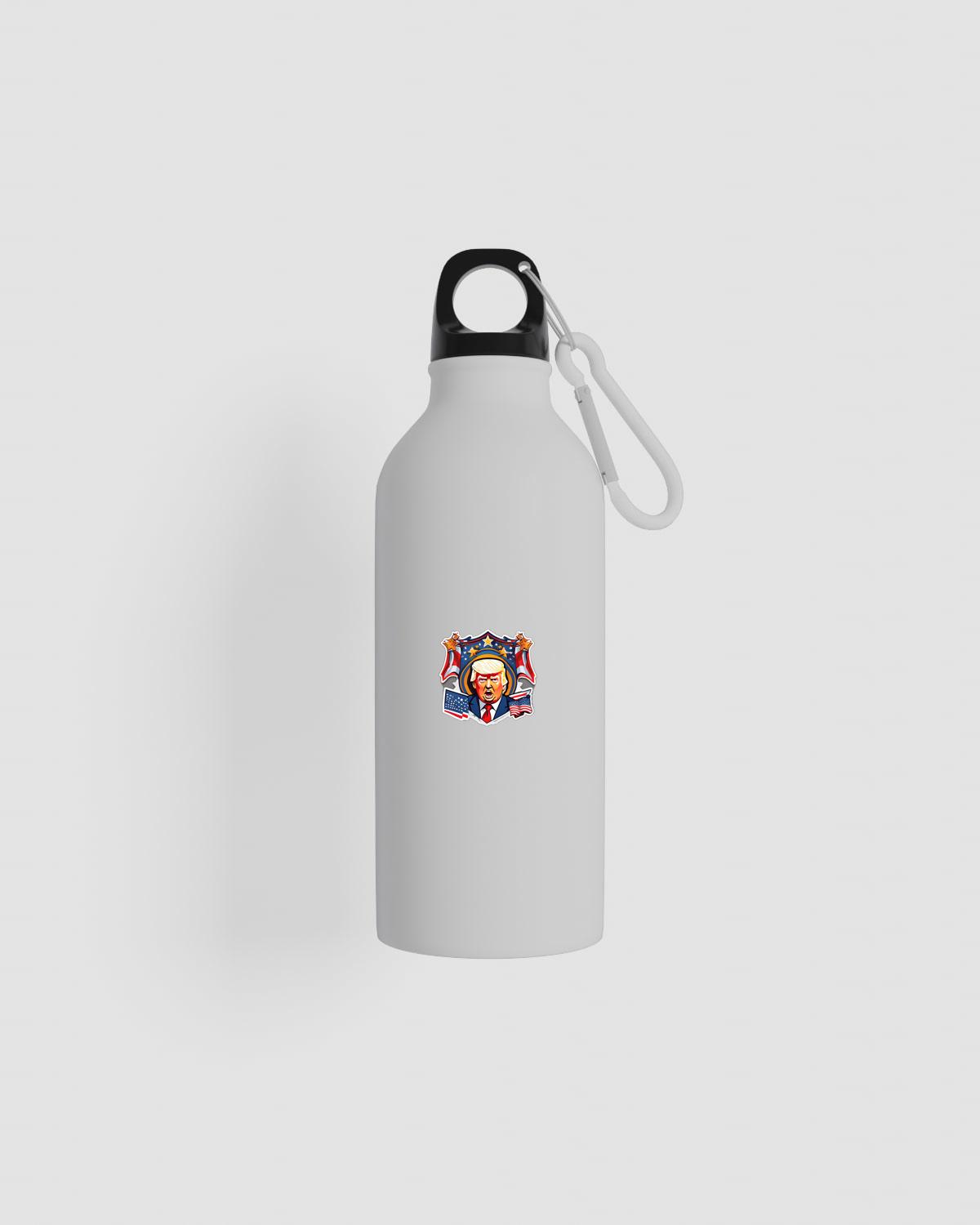 Water bottle, customizable, 100% recycled steel, White