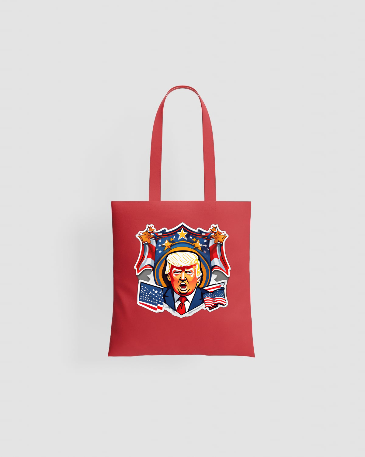 Tote bag, customizable, 100% cotton, unisex, Red