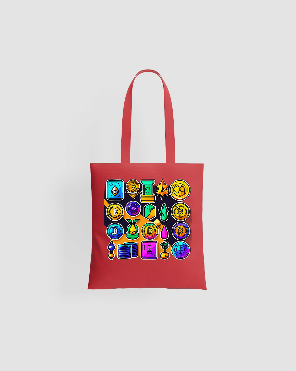 Tote bag, customizable, 100% cotton, unisex, Red