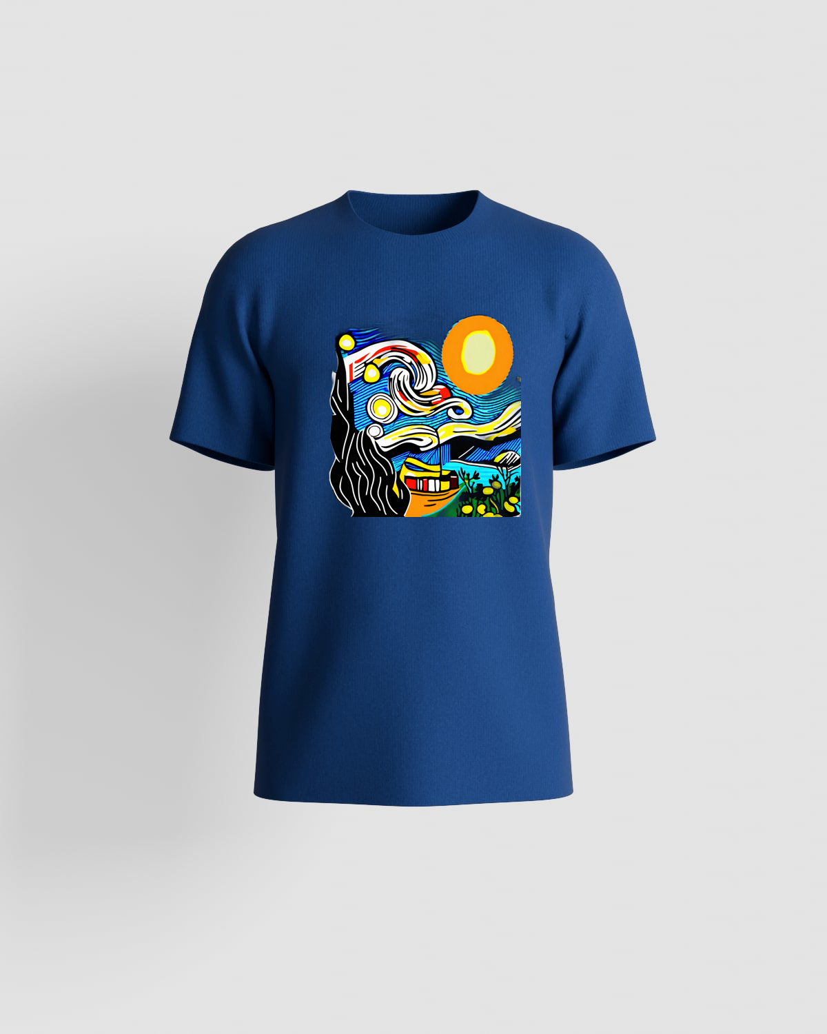T-shirt, customizable, 100% cotton, unisex, Blue