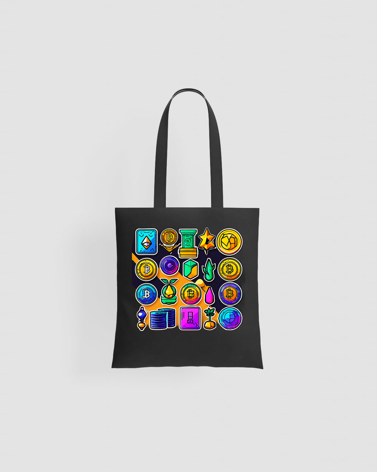 Tote bag, customizable, 100% cotton, unisex, Black