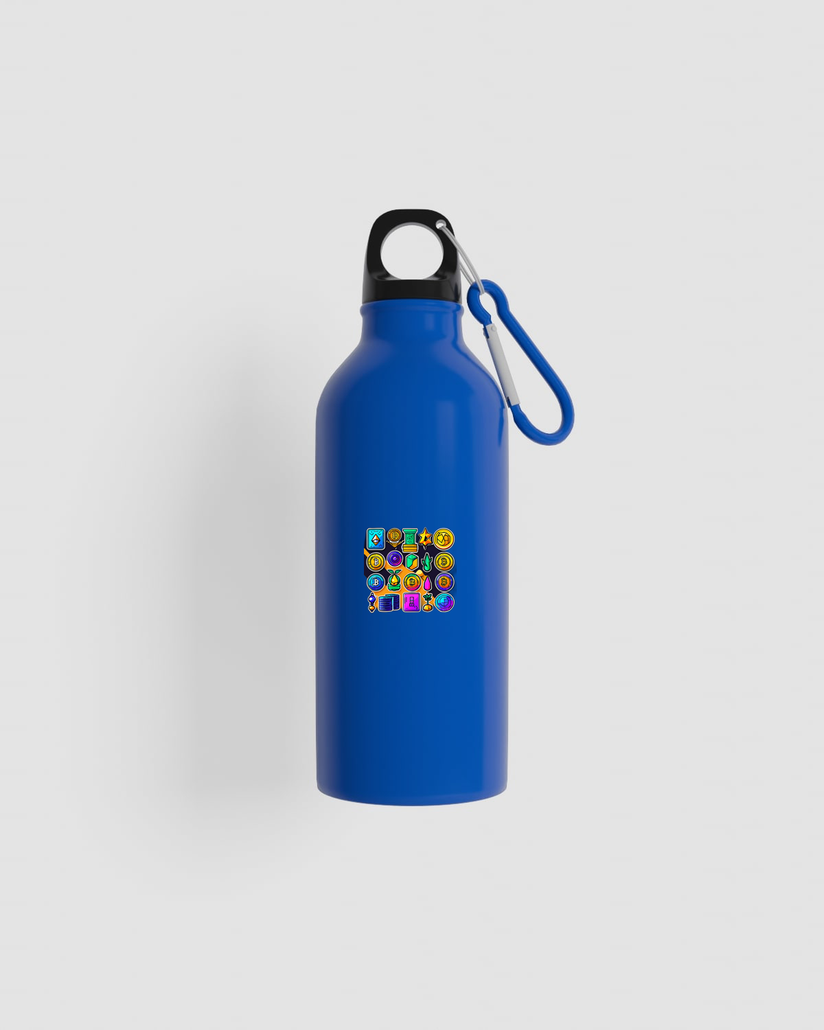 Water bottle, customizable, 100% recycled steel, Blue