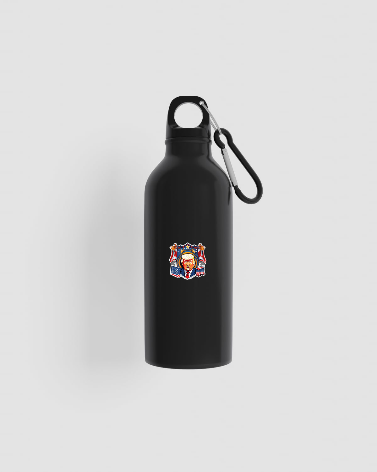 Water bottle, customizable, 100% recycled steel, Black