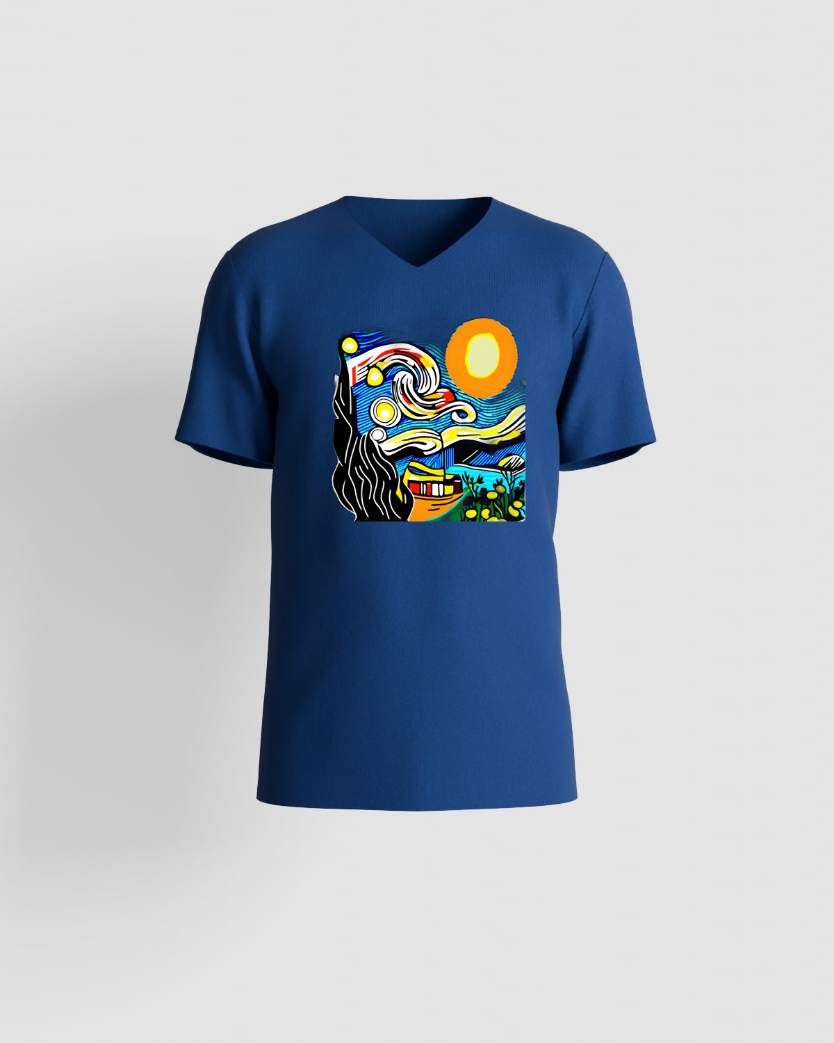 T-shirt, customizable, 100% cotton, unisex, Blue 0
