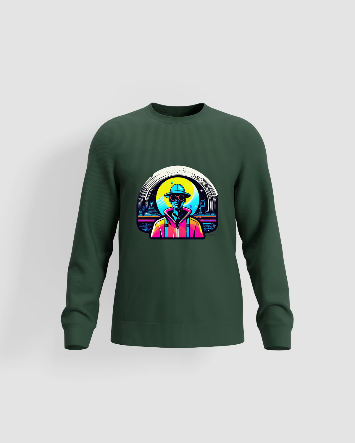 Hoodie, customizable, 80% cotton, Green 0