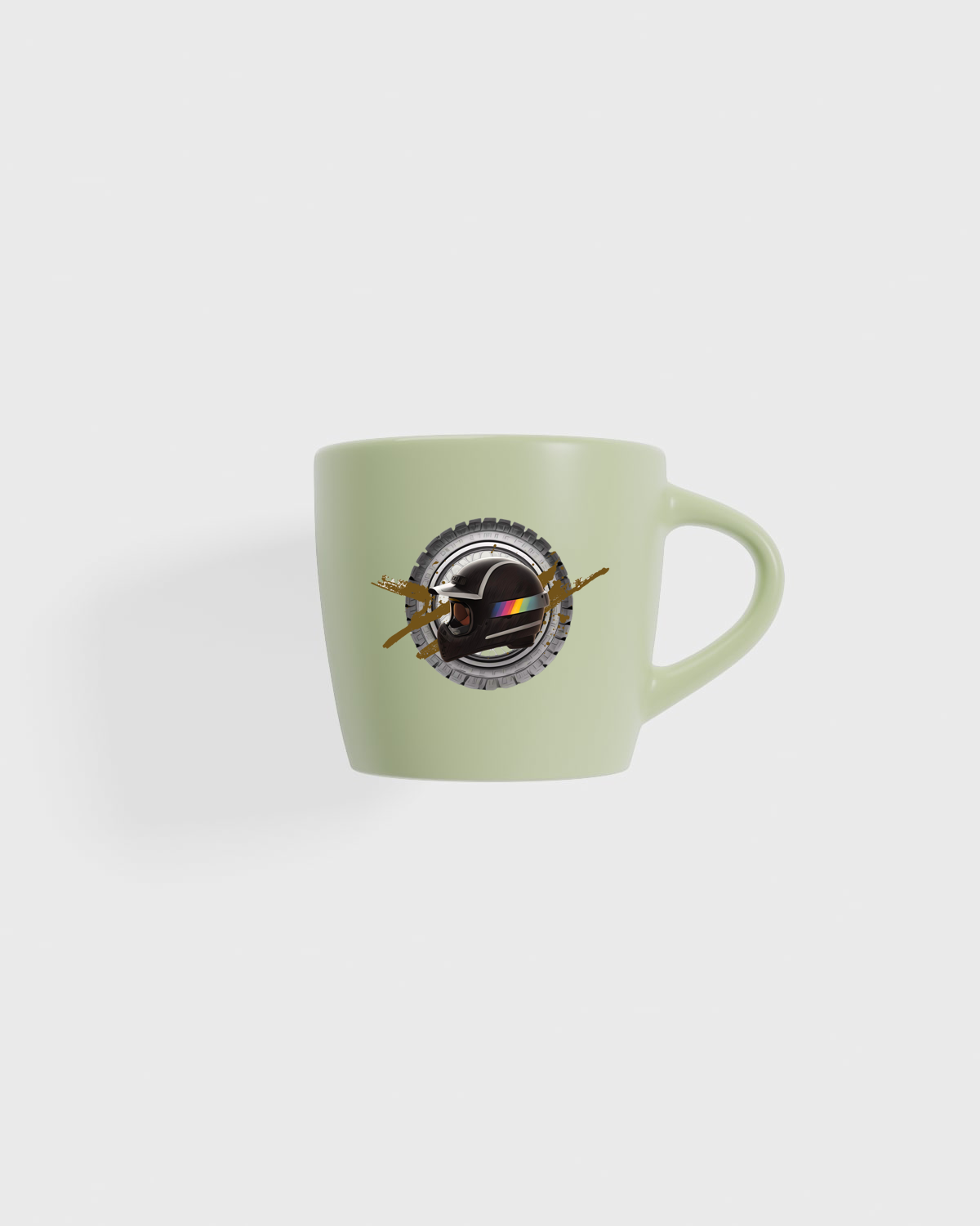 Tazza di ceramica con esterno opaco e interno lucido