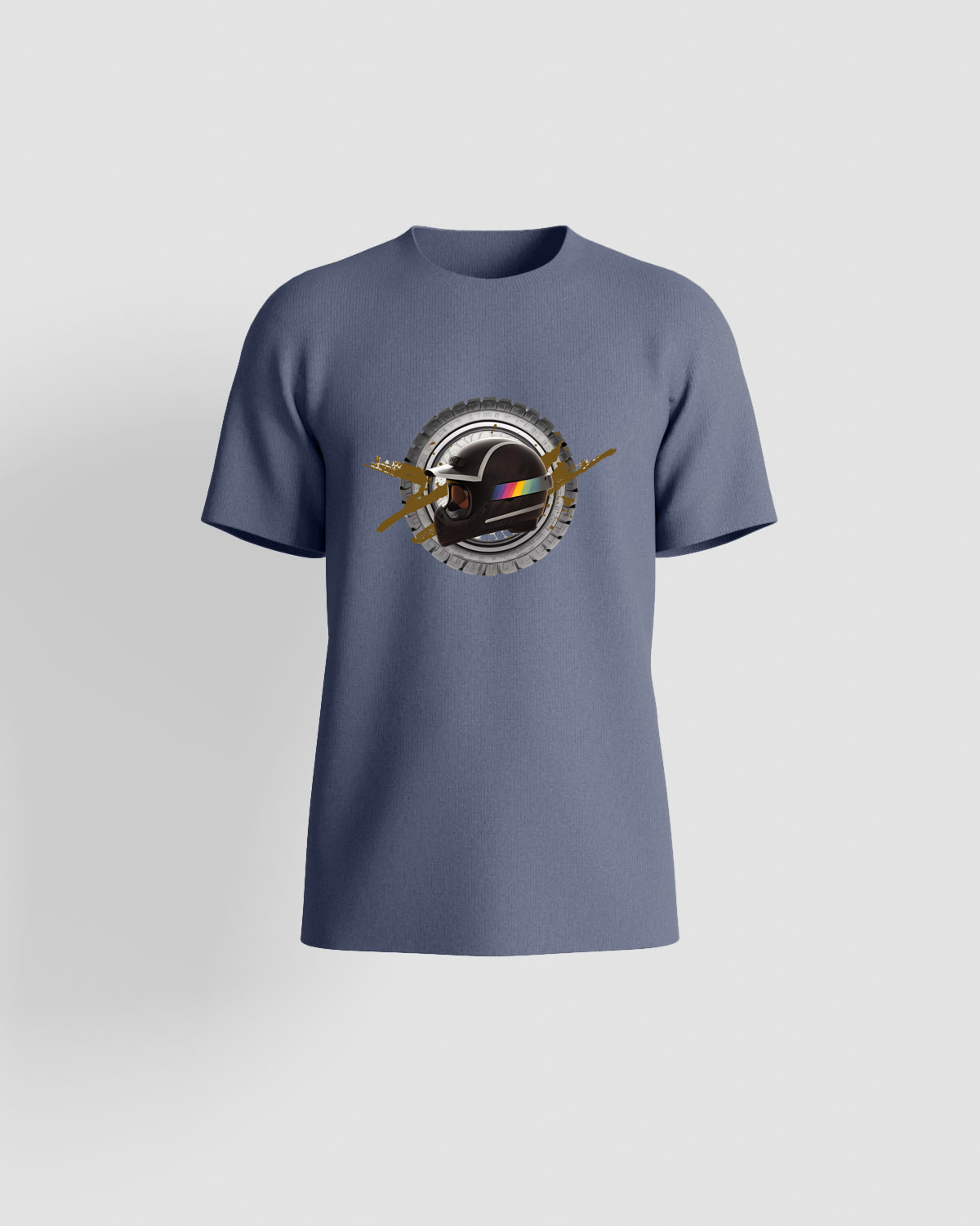 T-Shirt Eco‑Sostenibile Blu Grigio