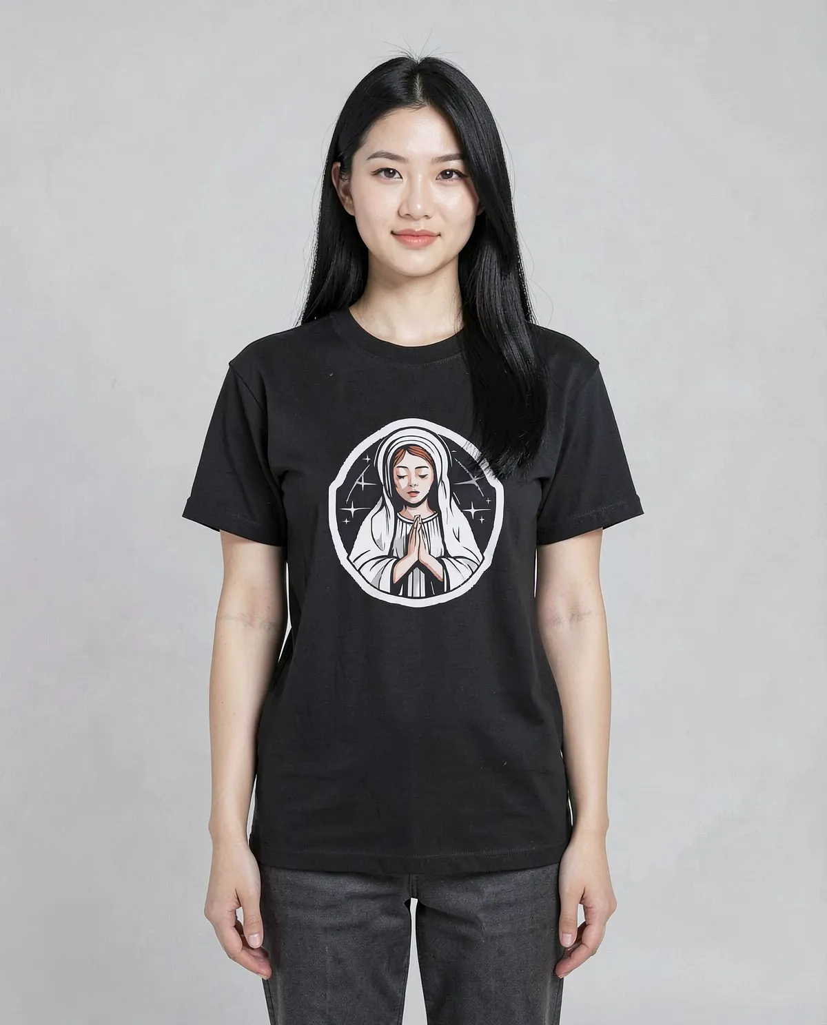 T-Shirt Premium Nera Eco Sostenibile in Cotone Organico