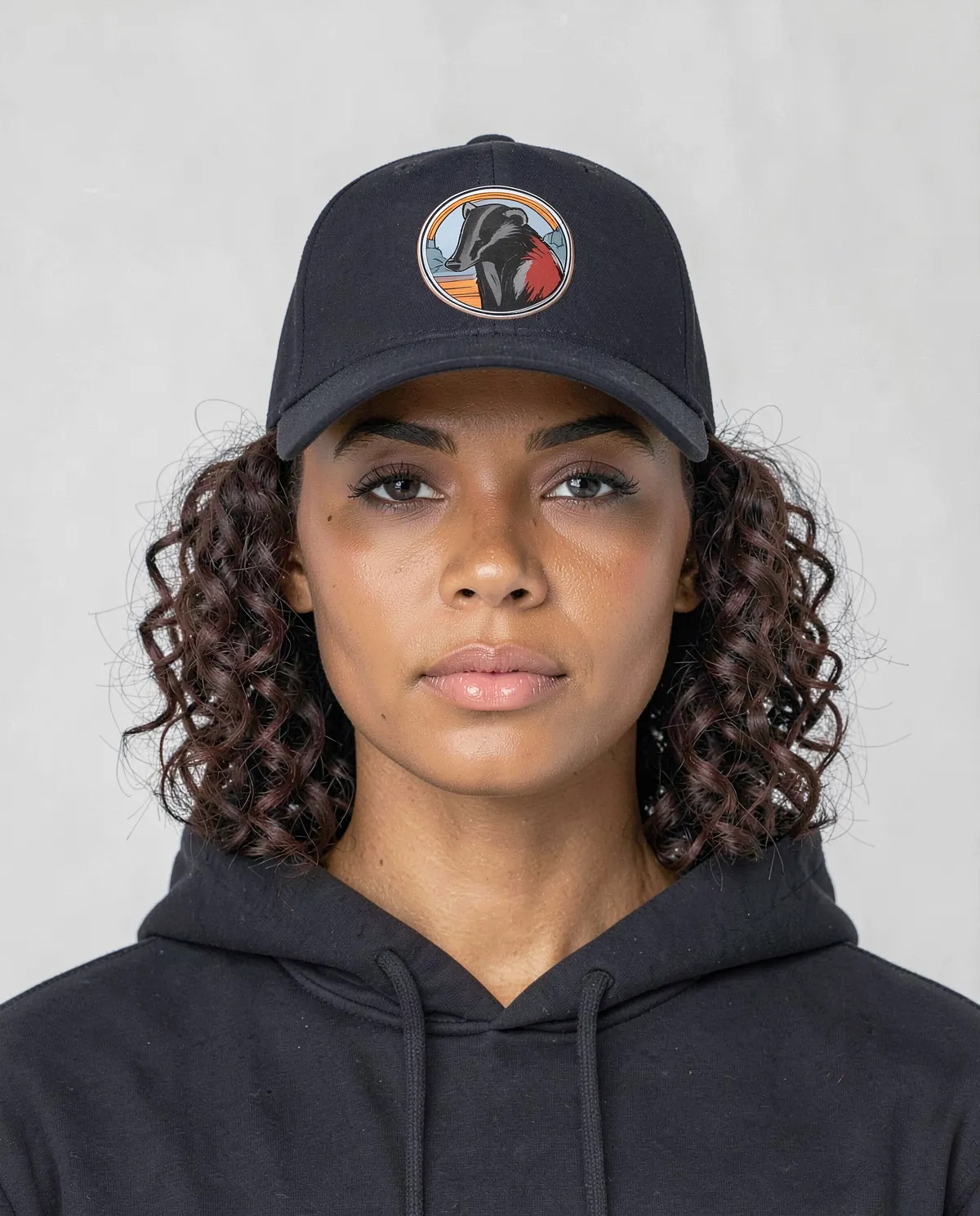 Cappellino blu navy con chiusura a velcro regolabile
