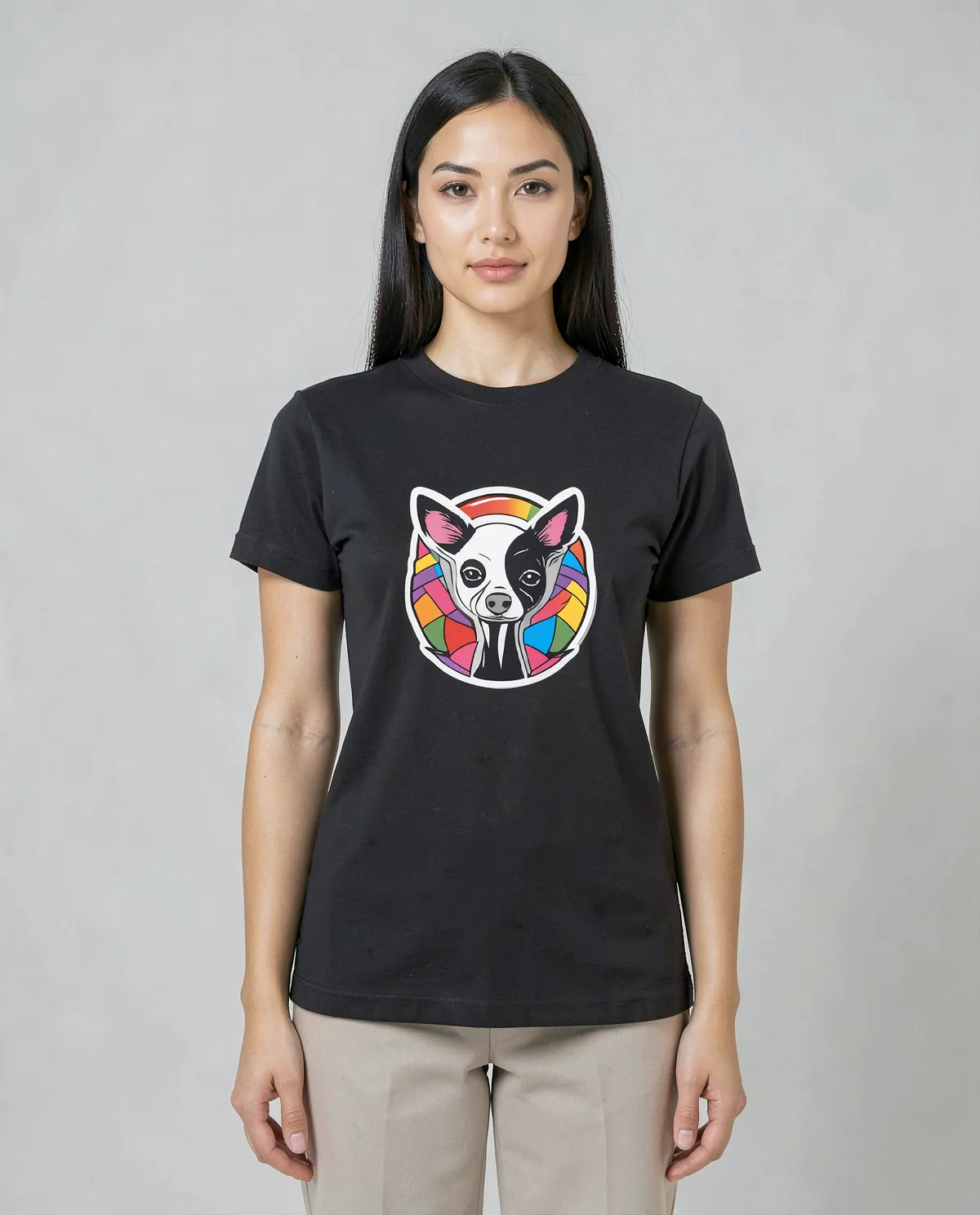 T‑shirt nera con design grafico unico 0