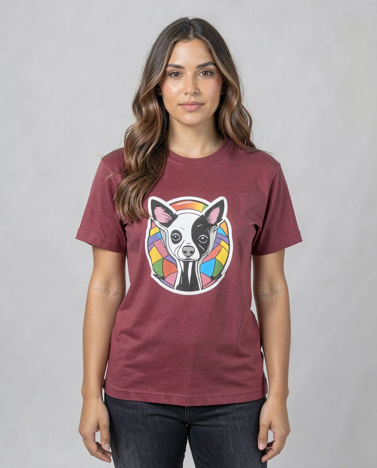 Maglietta rossa Classic Crew Neck 0