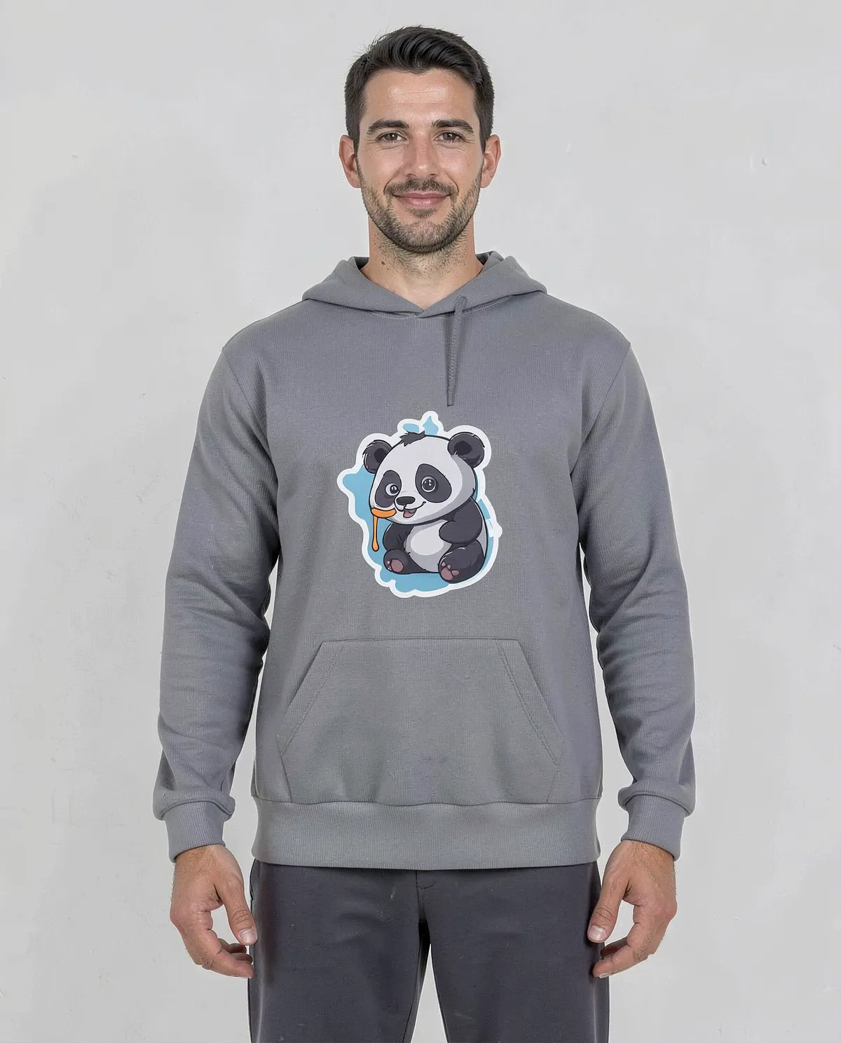 Grigio Unisex 100% Cotone Felpe