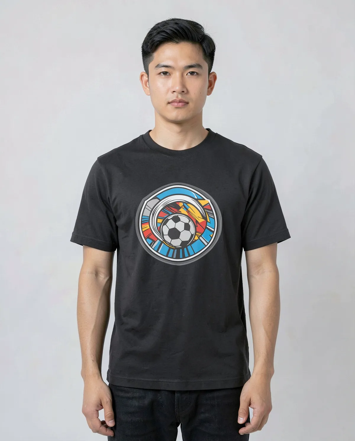T-Shirt Nero con grafica unica 0