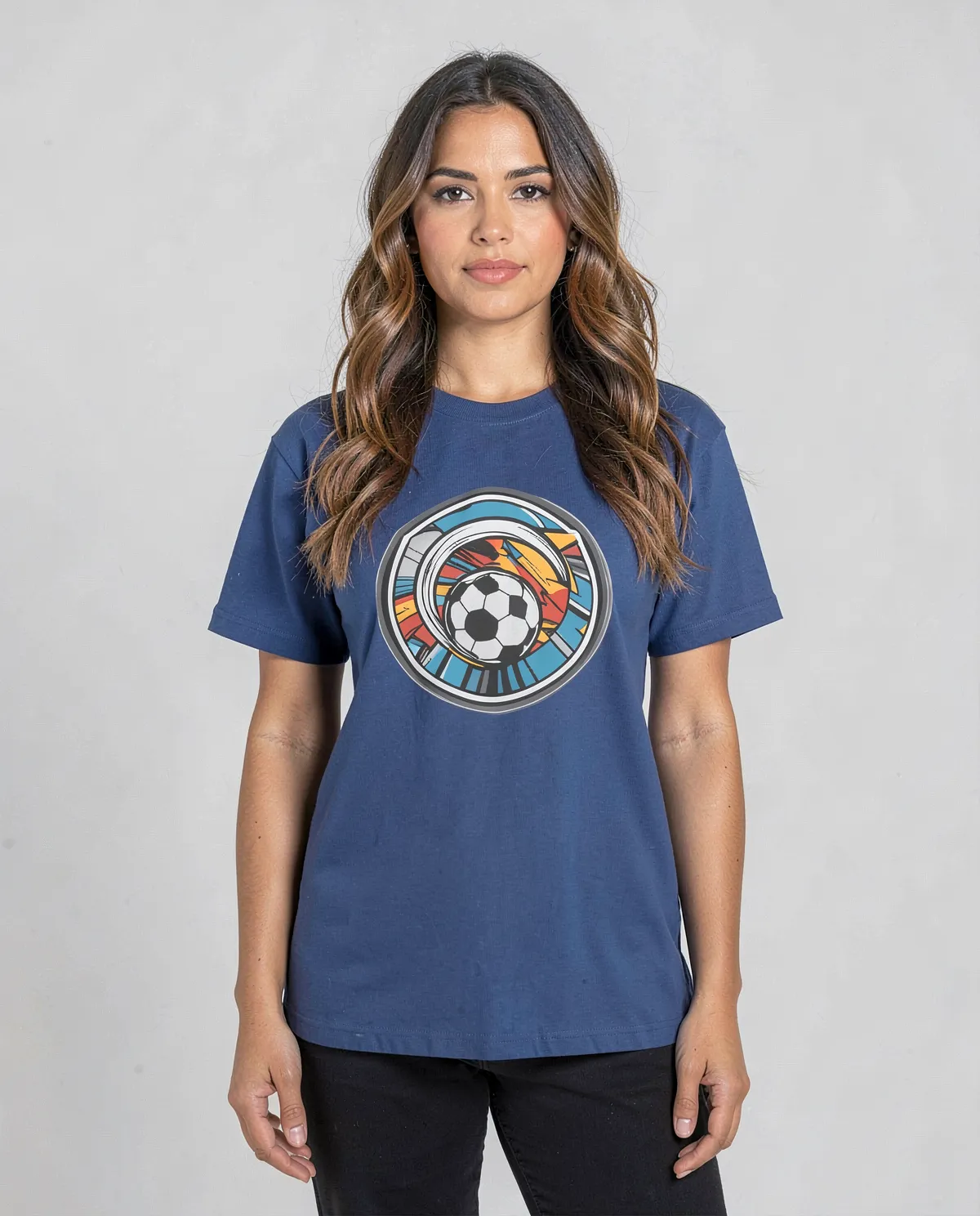 Blu T-Shirt Classico Collo rotondo 0