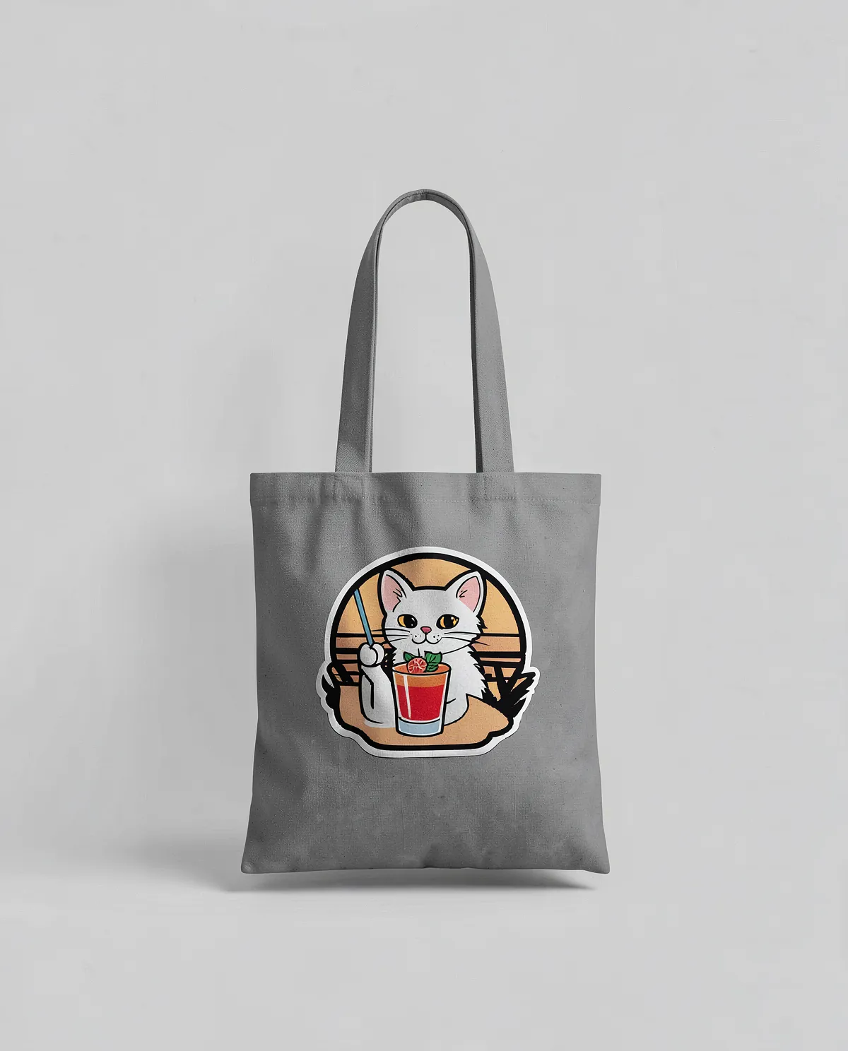 Premium Cotton Tote Bag con Manici Lunghi 0