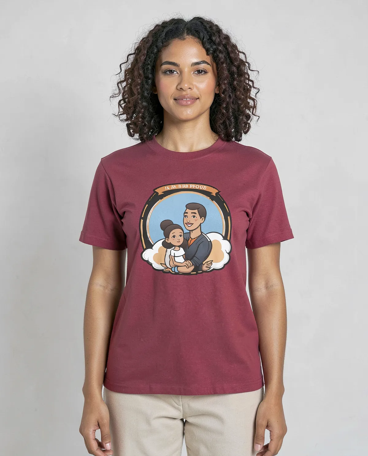 T-Shirt rossa con design grafico audace 0