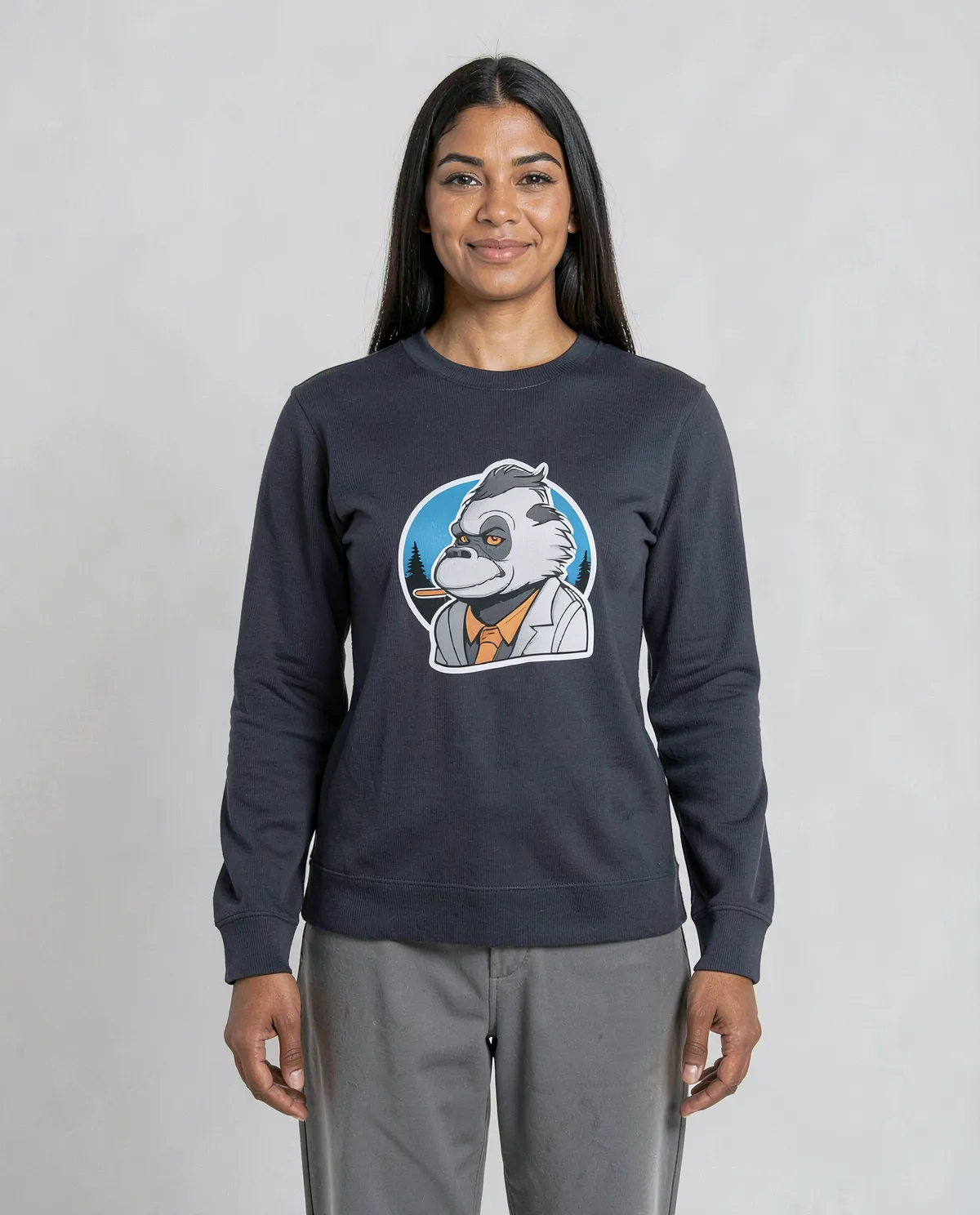 Felpa Unisex a 3 Fili di Cotone Nera