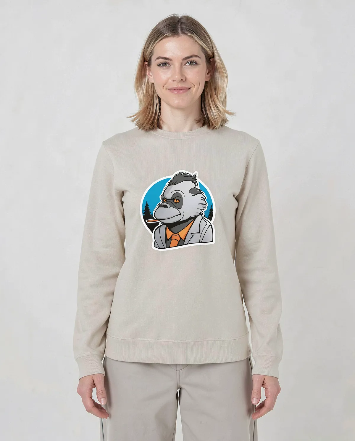Felpe Unisex Crema in Cotone Organico Morbido 0