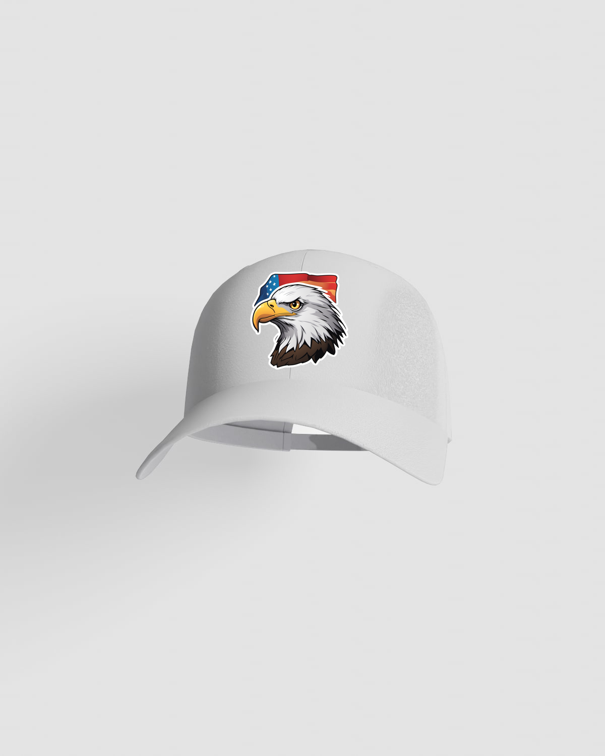 Cappellino di cotone bianco con chiusura a velcro 59