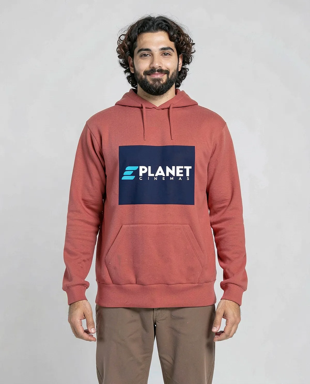Felpa rossa in cotone organico a sfumatura 0