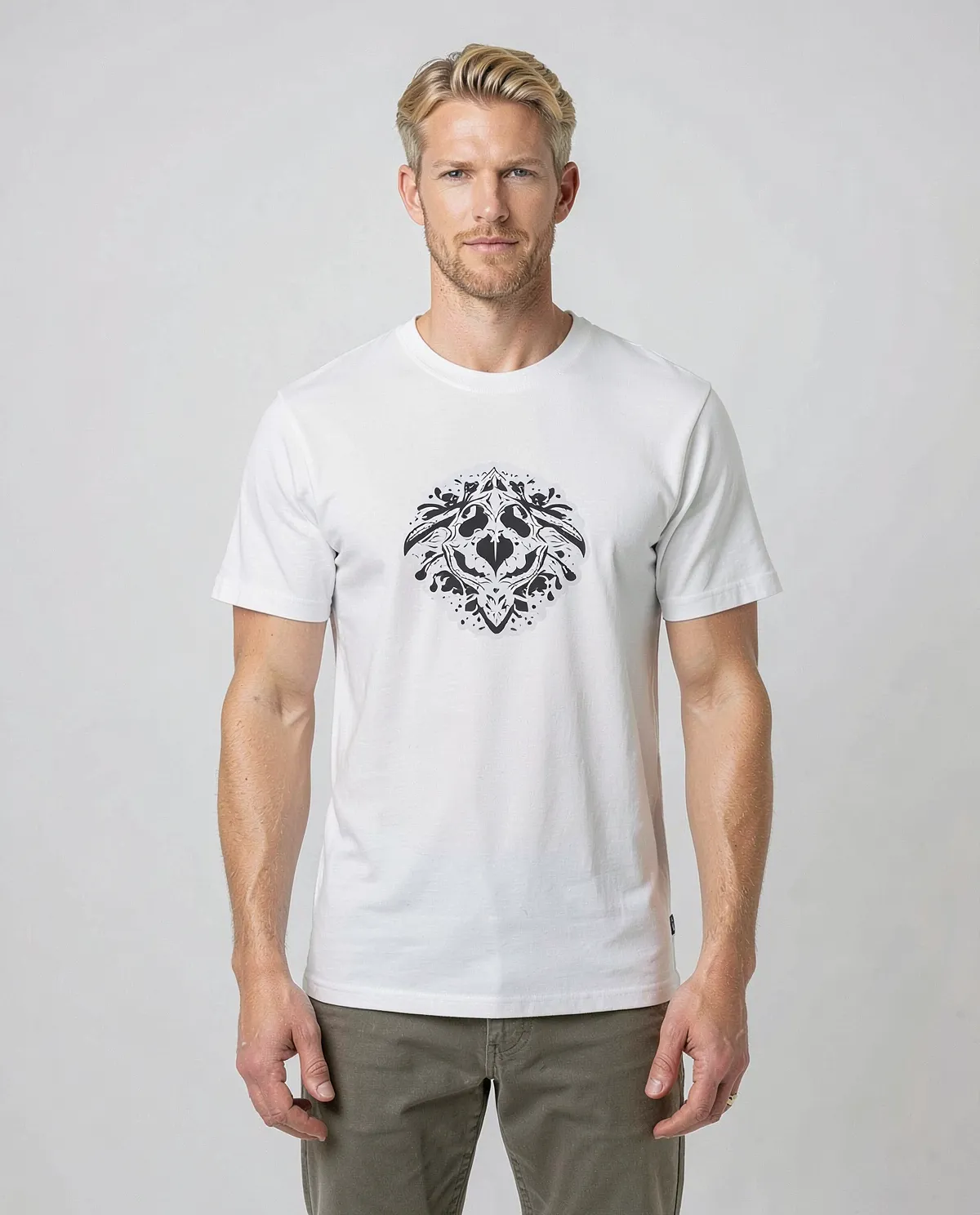 T‑shirt bianca premium, cotone eco‑sostenibile 0