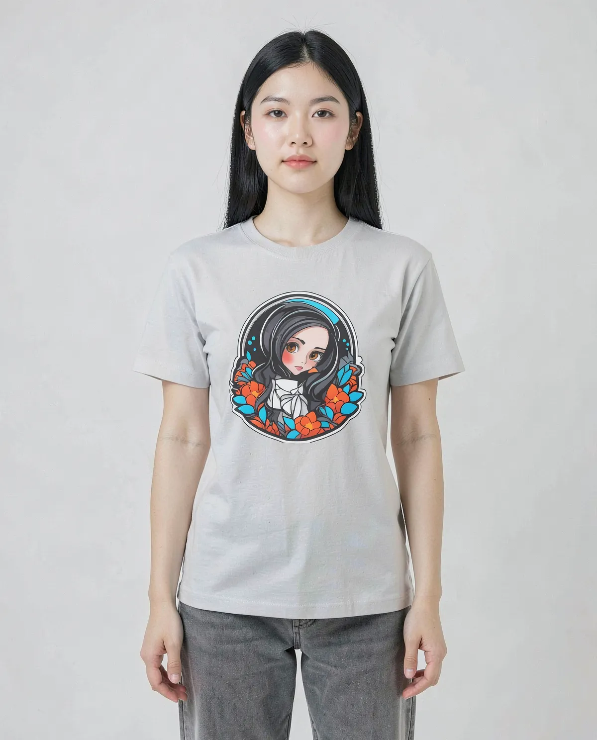 T‑shirt bianca Eleganza semplice 0