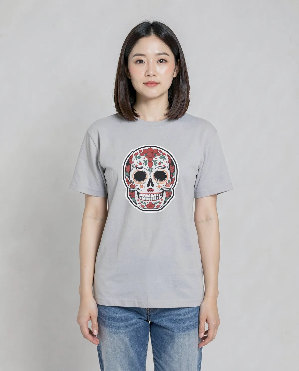 T-Shirt bianco eco‑sostenibile – stampa minimalista 0