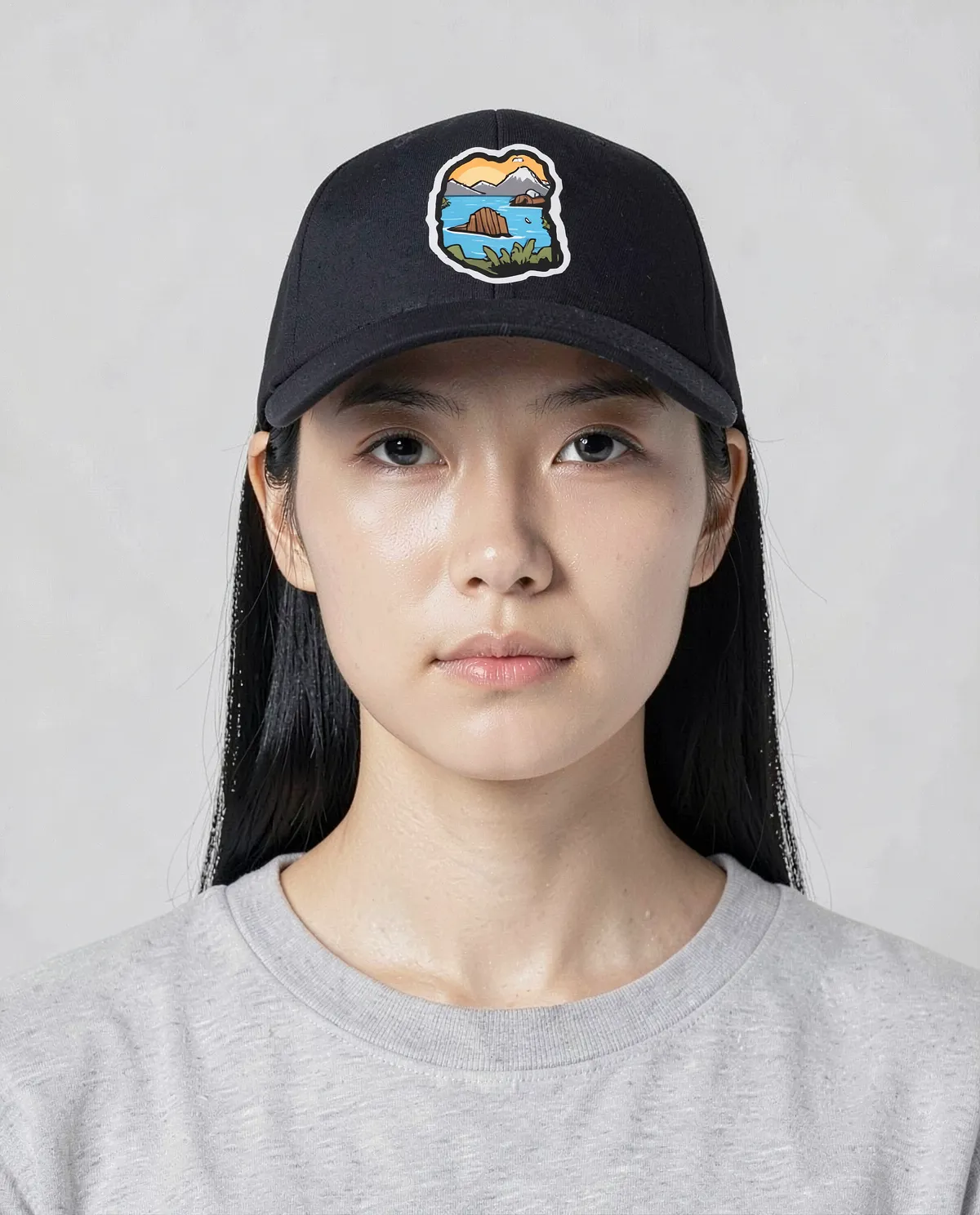 Cappellino navy con chiusura a velcro regolabile 0