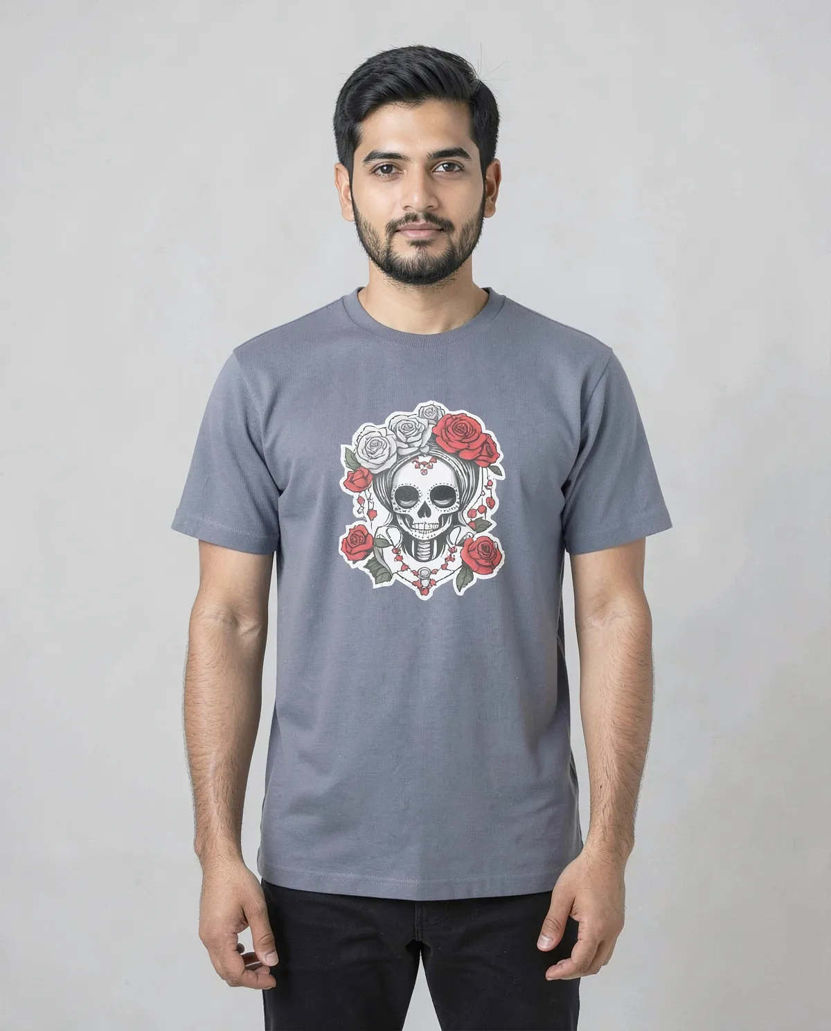 Blu Grigio Premium T-Shirt – Cotone Organico 0
