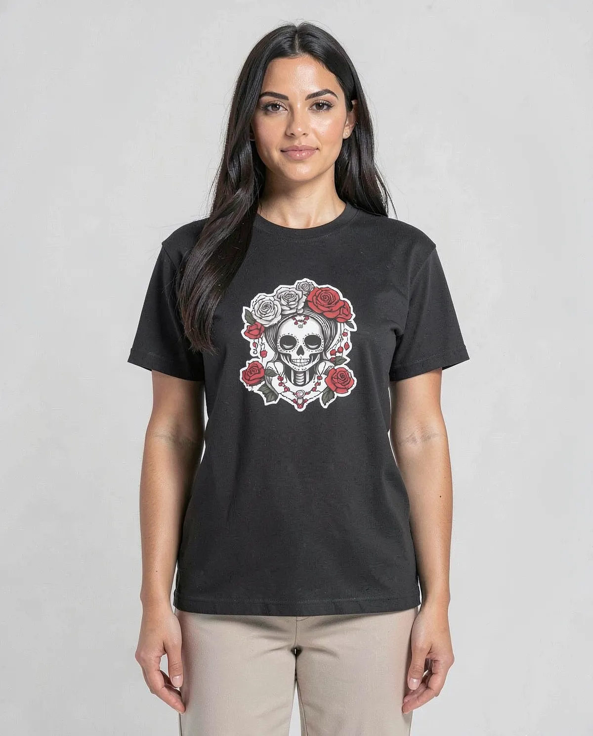 T‑shirt in cotone organico premium a maniche corte con collo a giro 0