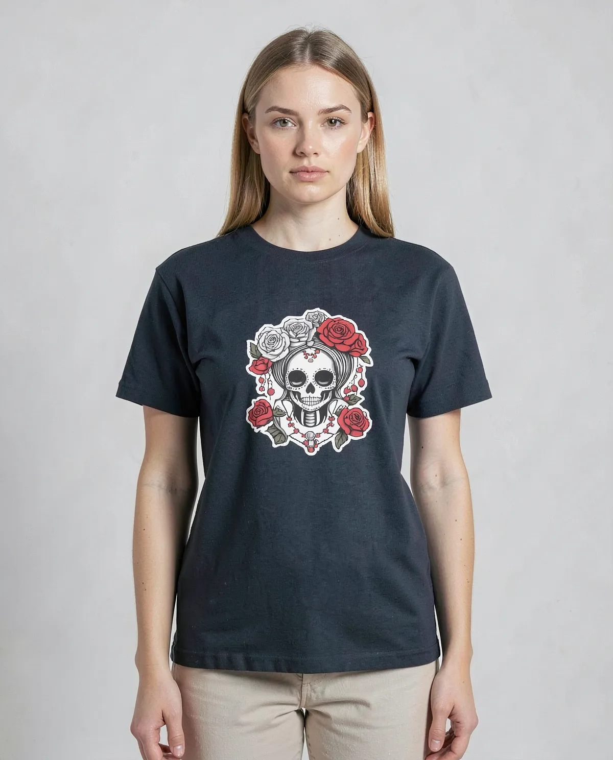 T-Shirt Premium Navy, 100% Cotone Organico, Maniche Corti, Collo Giro 0