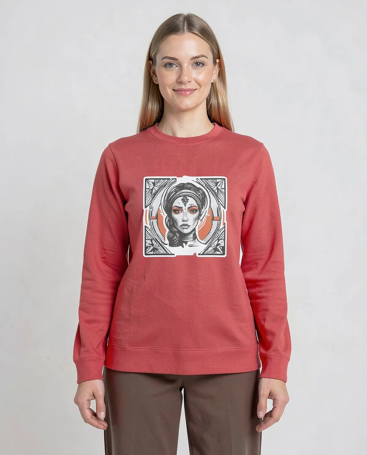 Felpa Premium Brushed Rosso – Comfort Organico
