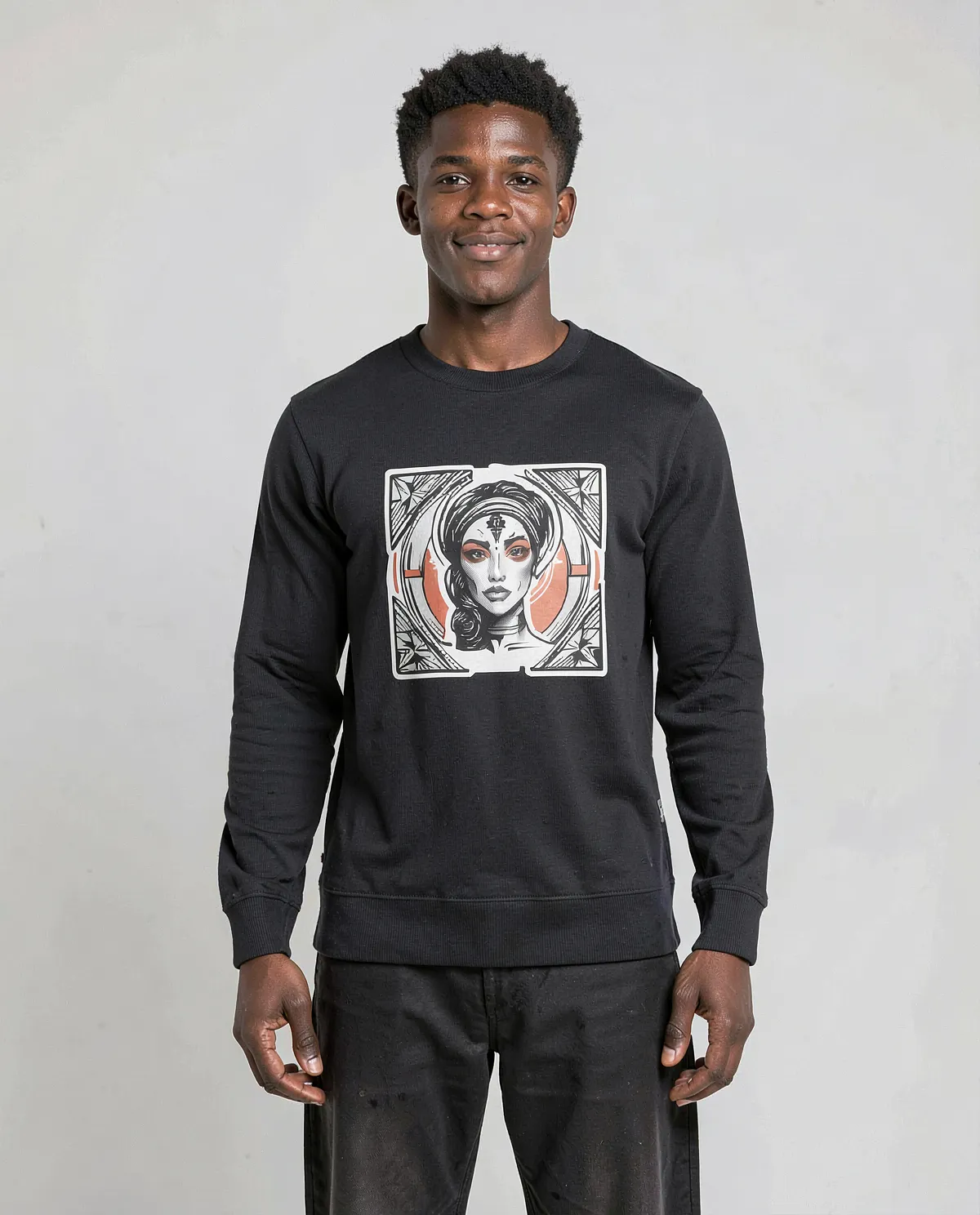 Felpe Unisex Eco‑Sostenibile Nera