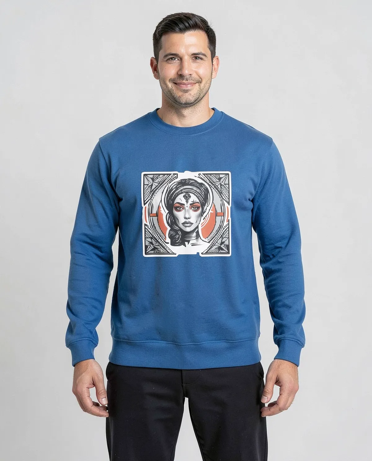 Felpe Unisex Blu 100% Cotone 0