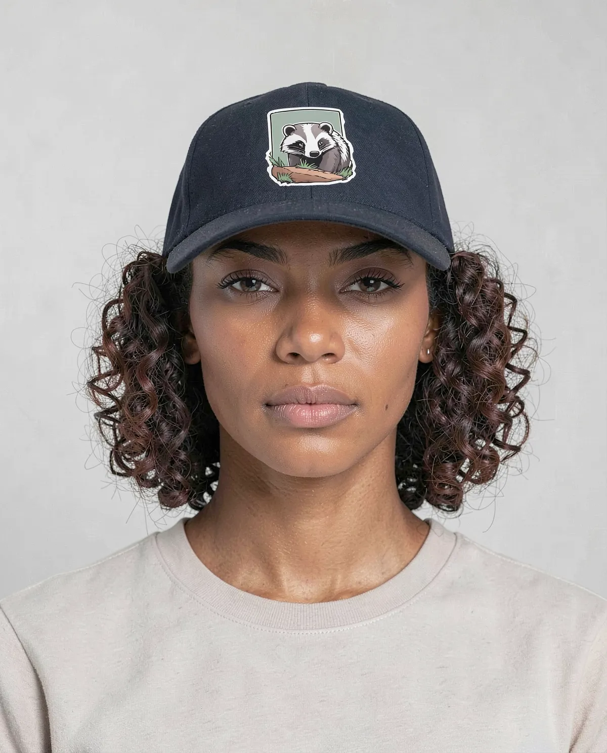 Cappellino blu navy con chiusura a velcro regolabile