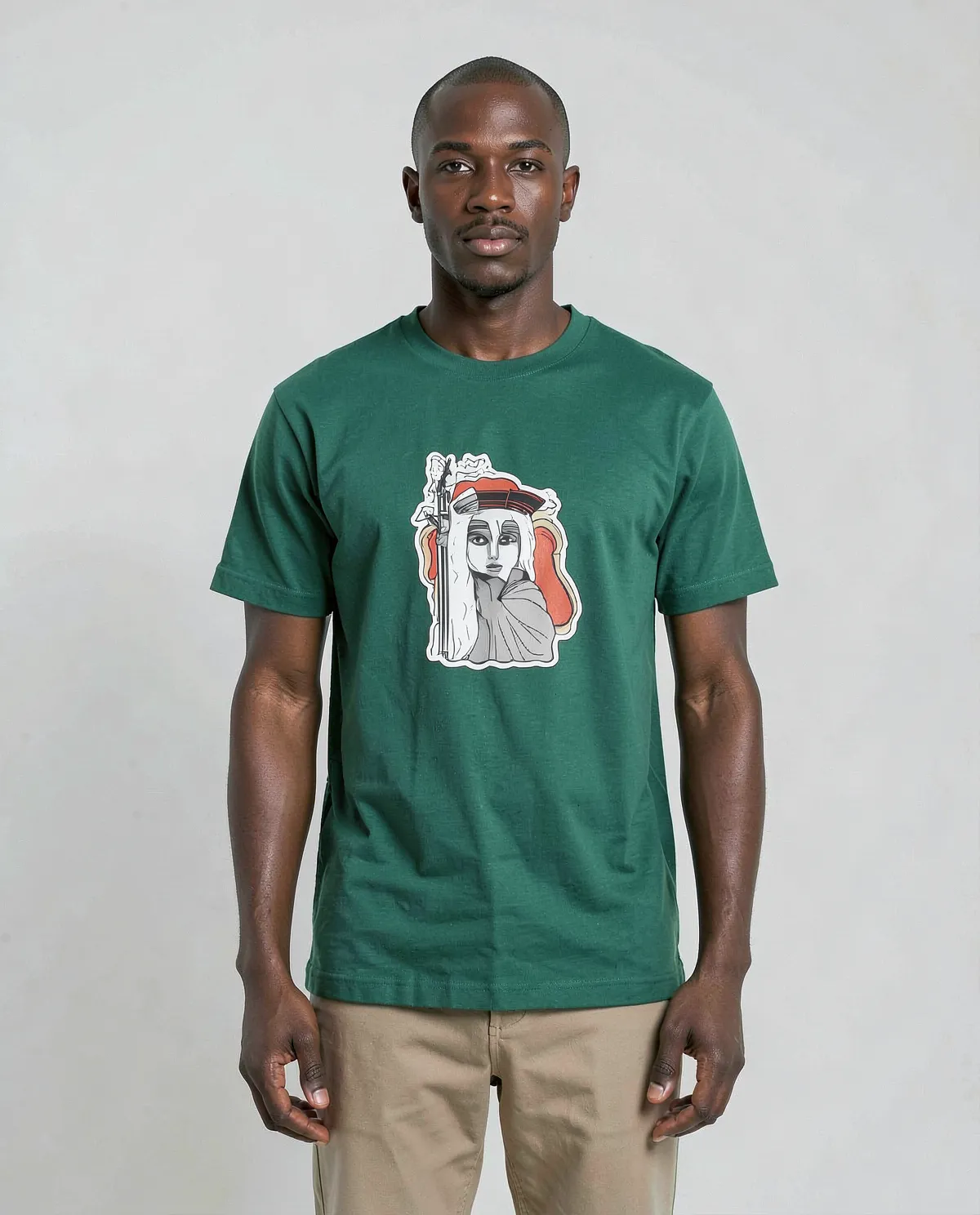 T-Shirt Eco‑Sostenibile Verde – Taglio Moderno, Cotone Organico