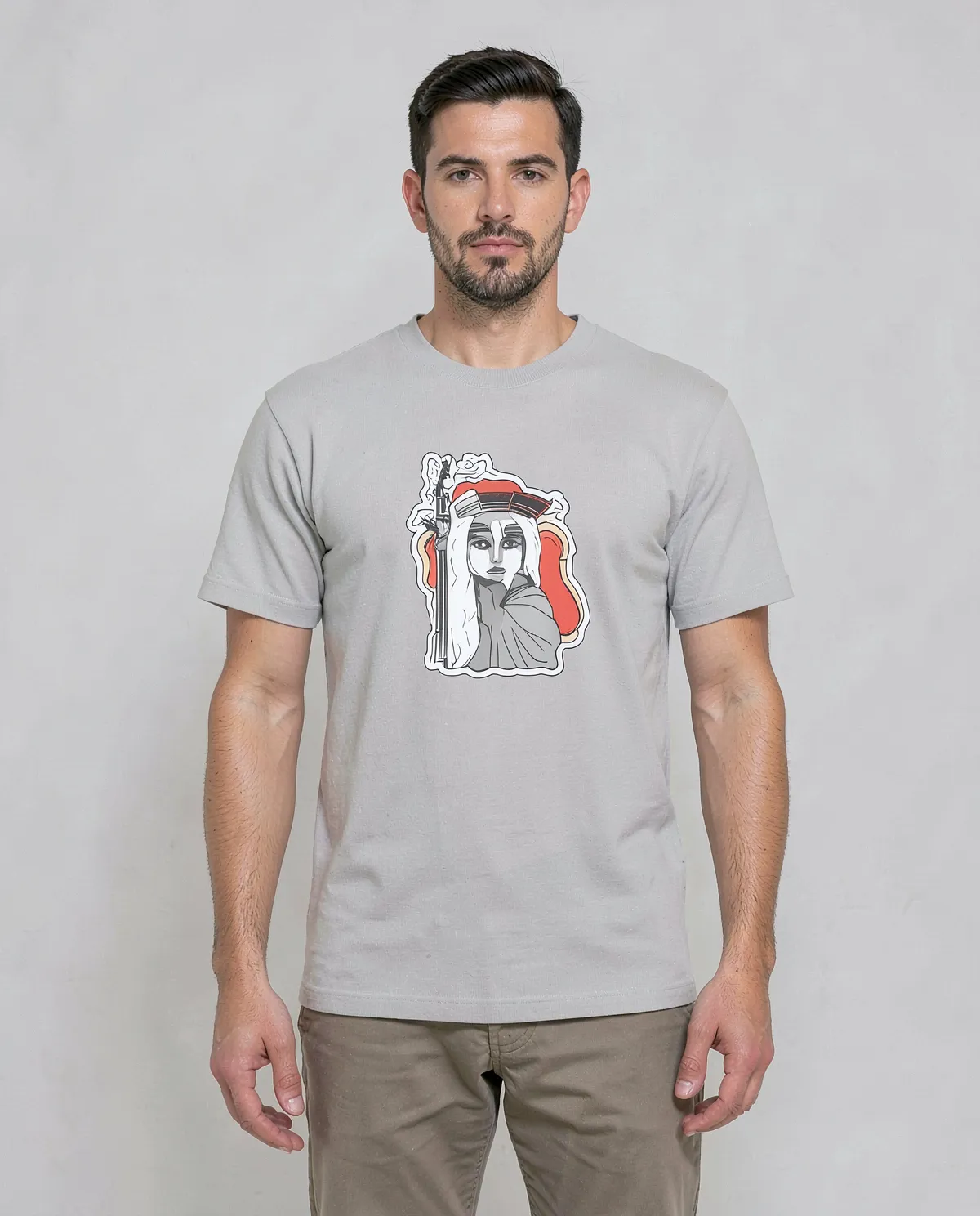 T-Shirt bianco eco‑sostenibile taglia moderna