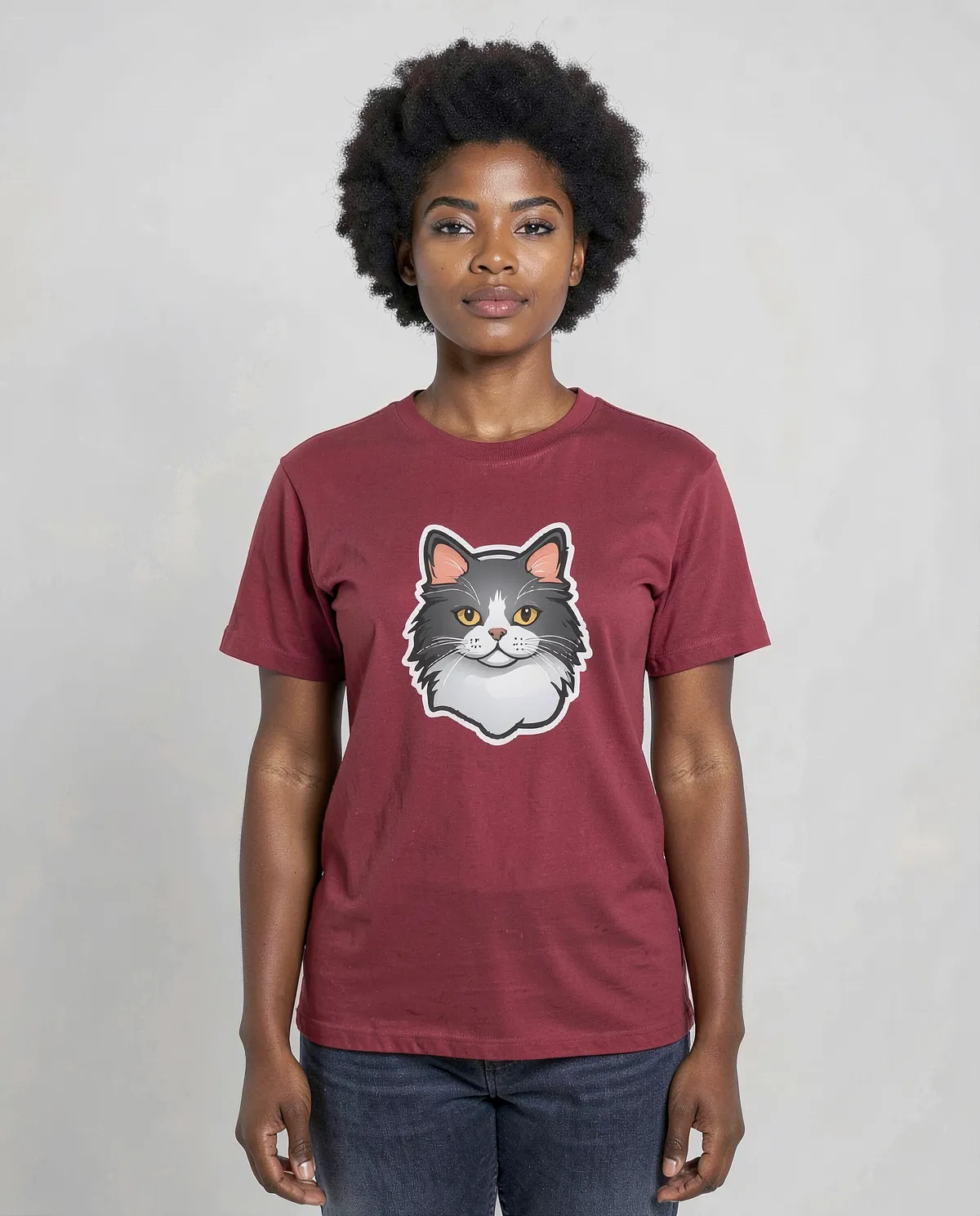 T-Shirt rossa – Cotone organico, taglia moderna