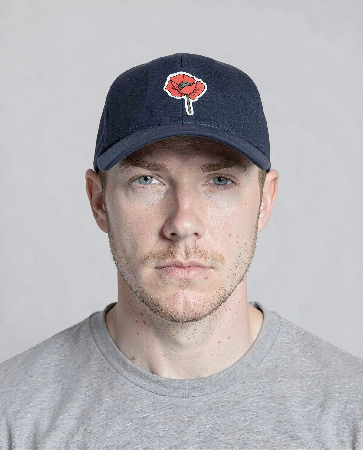 Cappellino di cotone navy con chiusura a velcro regolabile 0